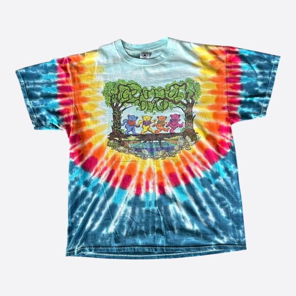 Vintage Tie-Dye Grateful Dead Walking Bears T-Shirt - Picture 1 of 3